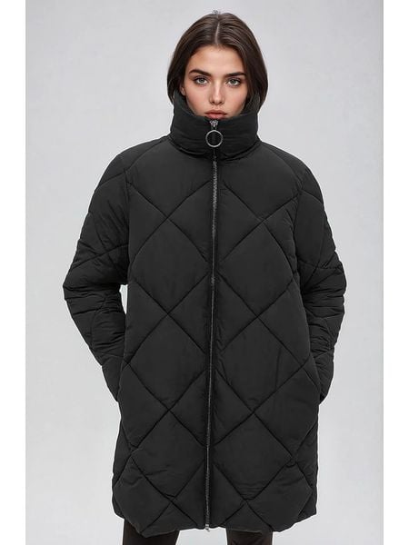 Monki Kurtka pikowana w kolorze czarnym rozmiar: M. Czarne kurtki Monki, m, bez wzorów, bez kaptura. Za 158,47 zł.