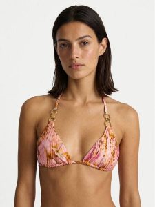 Guess Góra od bikini E6GJ37 MC04R Różowy. Czerwone bikini Guess, z aplikacjami, z syntetyku. Za 319,99 zł.
