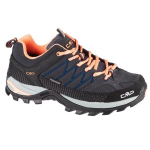 Buty trekkingowe damskie, Rigel Low WP 3Q13246-65UP. Czarne buty trekkingowe CMP, z gumy, bez zapięcia. Za 349,99 zł.