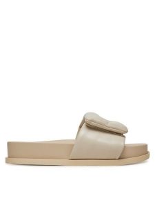 Armani Exchange Klapki XDP061 XV926 01819 Écru. Klapki Armani Exchange, bez wzorów, ze skóry, bez obcasa. Za 419,99 zł.