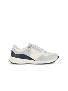 Geox Skórzane sneakersy "Bulmya" w kolorze kremowo-błękitnym rozmiar: 38. Brązowe trampki Geox, bez wzorów, z materiału, bez zapięcia. Za 210,81 zł.