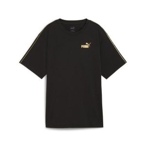 Damska koszulka ESS TAPE MINIMAL GOLD PUMA Black. Białe bluzki Puma, xs, bez wzorów, sportowe, bez kołnierzyka, bez ramiączek. W wyprzedaży za 101,25 zł.