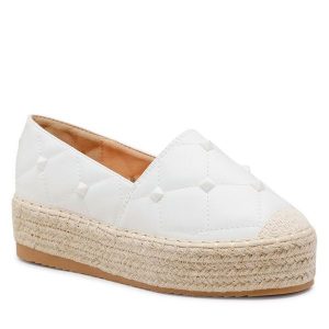 Espadryle DeeZee. Białe espadryle DeeZee, bez wzorów, bez obcasa. Za 119,99 zł.