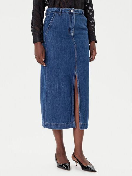 French Connection Spódnica jeansowa 73DZA Niebieski Regular Fit. Niebieskie spódnice French Connection, bez wzorów, z bawełny. Za 169,99 zł.