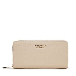 Portfel Nine West. Brązowe portfele Nine West, bez wzorów. Za 79,99 zł.