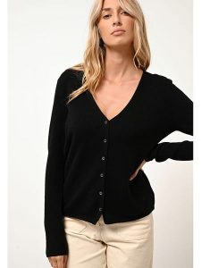 Just Cashmere Kaszmirowy kardigan "Norma" w kolorze czarnym rozmiar: XL. Czarne kardigany Just Cashmere, z kaszmiru. Za 428,45 zł.