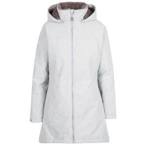 Trespass Winter - Kobieta Jkt Grey Marl. Białe kurtki Trespass, bez wzorów, z futra, bez kaptura. Za 455,99 zł.