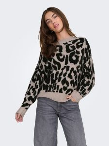 JDY Sweter w kolorze beżowym rozmiar: XXL. Brązowe swetry oversize JDY, xxl, bez wzorów, bez ramiączek. Za 101,23 zł.