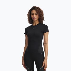 Koszulka Under Armour Vanish Seamless. Czarne bluzki Under Armour, bez wzorów, sportowe, bez kołnierzyka, bez ramiączek. Za 159,99 zł.
