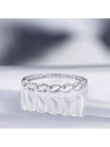 CARATELLI Złoty pierścionek "Beautiful Twist" z diamentami rozmiar: 50. Szare pierścionki CARATELLI, z diamentem, złote. Za 1 065,99 zł.