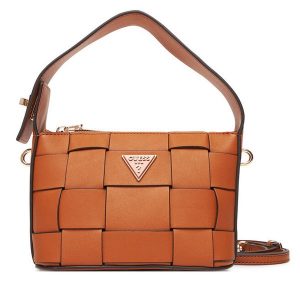 Torebka Guess. Brązowe torebki klasyczne Guess, z aplikacjami, bez dodatków. Za 419,99 zł.