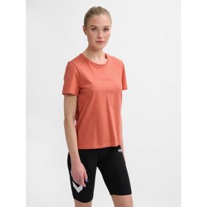 Koszulka damska Hummel Legacy. Brązowe bluzki Hummel, bez wzorów, casualowe, bez kołnierzyka, bez ramiączek. Za 109,00 zł.