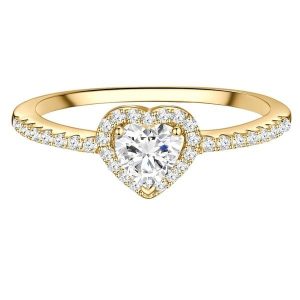 Trilani Pierscionek Serce aus Sterling Silber in Gelbgold mit Zirkonia Pierścionki 1 ct Damski. Białe pierścionki Trilani, z cyrkonią, pozłacane. Za 239,99 zł.