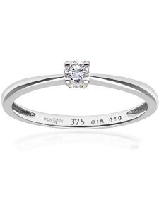 Revoni Złoty pierścionek z diamentem rozmiar: 53. Szare pierścionki Revoni, z diamentem, złote. Za 1 840,99 zł.