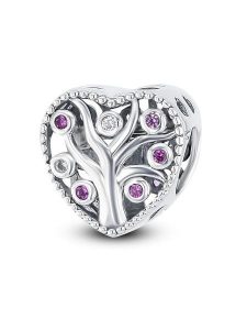 CHARM'S Srebrny charms z cyrkoniami rozmiar: onesize. Różowe zawieszki CHARM'S, z cyrkonią, srebrne. Za 109,78 zł.