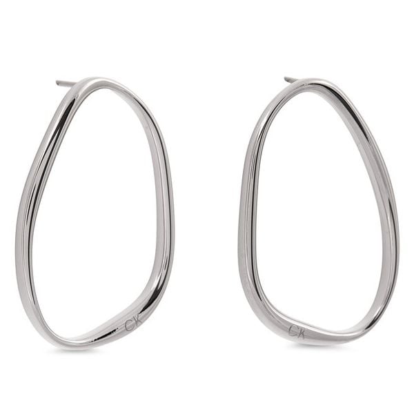 Kolczyki Calvin Klein. Szare kolczyki Calvin Klein, srebrne. Za 259,99 zł.