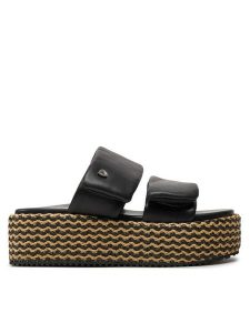 Blauer Espadryle S4OPAL02/RAF Czarny. Czarne espadryle Blauer, bez wzorów, ze skóry, bez obcasa. Za 519,99 zł.