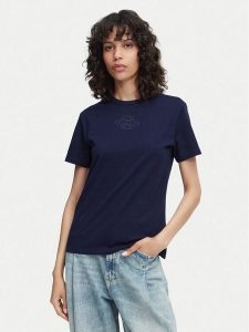 HUGO T-Shirt Damacia 8 50573353 Granatowy Regular Fit. Niebieskie t-shirty Hugo, m, bez wzorów, z bawełny, bez kołnierzyka, bez ramiączek. Za 299,99 zł.