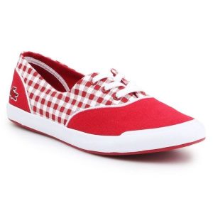 Buty Lacoste Lancelle Lace 3 W 7-31SPW0044047 białe. Białe trampki bez wzorów, bez zapięcia. Za 544,84 zł.