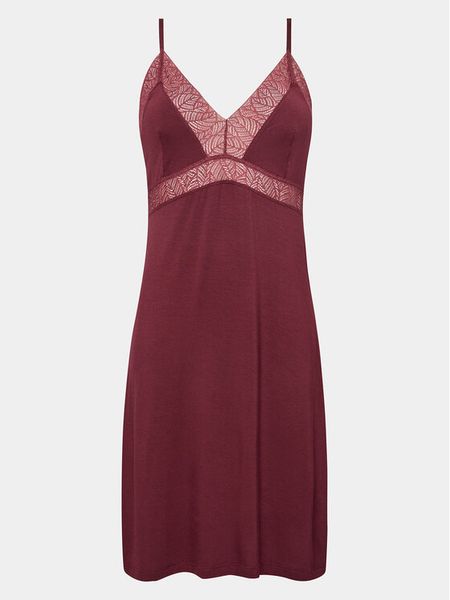 Femilet by Chantelle Koszula nocna Jazz FNA540 Bordowy Regular Fit. Czerwone koszule nocne Femilet by Chantelle, bez wzorów, z wiskozy, bez ramiączek. Za 129,99 zł.