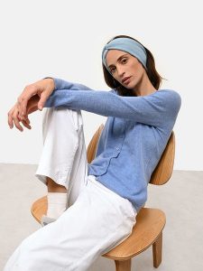 Just Cashmere Kaszmirowy kardigan "Norma" w kolorze błękitnym rozmiar: L. Niebieskie kardigany Just Cashmere, z kaszmiru. Za 352,43 zł.