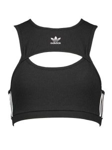 Adidas Top "Tight" w kolorze czarnym rozmiar: 40. Czarne topy ADIDAS, bez wzorów, bez kołnierzyka, bez ramiączek. Za 70,24 zł.