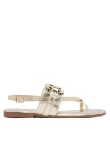 REPLAY Sandały GWF6Q.000.C0005S Złoty. Żółte sandały Replay, bez wzorów, ze skóry, bez obcasa, na płaskiej podeszwie, bez zapięcia. Za 399,99 zł.