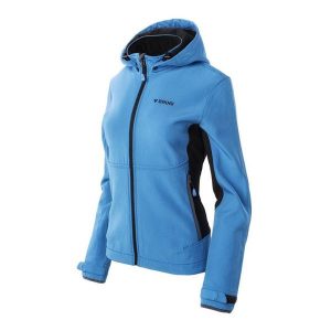 Kurtka damska Softshell Brugi 2NEA - błękitna, Rozmiar M. Niebieskie kurtki Brugi, na jesień, m, bez wzorów, z dzianiny. W wyprzedaży za 179,99 zł.