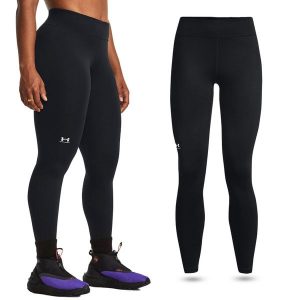 Legginsy termoaktywne damskie Under Armour ColdGear Authentics ocieplane. Czarne legginsy Under Armour, bez wzorów. Za 139,99 zł.