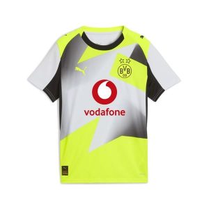 Młodzieżowa koszulka wyjazdowa Borussia Dortmund 25/26 PUMA. Szara bluzki Puma, m, bez wzorów, młodzieżowe, bez kołnierzyka, bez ramiączek. Za 349,00 zł.