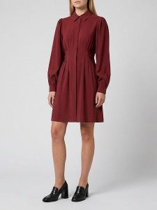 MOSS COPENHAGEN Sukienka "Elsa" w kolorze bordowym rozmiar: XL. Czerwone sukienki Moss Copenhagen, xl, bez wzorów, bez kołnierzyka, bez ramiączek, mini. Za 209,95 zł.