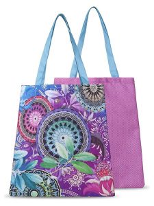 Hip Shopper bag "Axelle" w kolorze fioletowym ze wzorem - 40 x 45 cm rozmiar: 40x45 cm. Różowe shopper bag Hip, bez wzorów, z materiału, na ramię, bez dodatków. Za 57,06 zł.