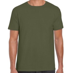 Koszulka Softstyle Dla Dorosłych Unisex. Zielone bluzki GILDAN, xl, bez wzorów, sportowe, bez kołnierzyka, bez ramiączek. Za 34,99 zł.