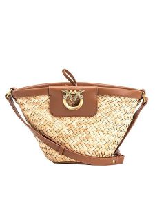 Pinko Shopper bag w kolorze jasnobrązowo-beżowym - 46 x 27 x 21 cm rozmiar: onesize. Brązowe shopper bag Pinko, bez wzorów, z materiału, przez ramię, bez dodatków. Za 641,42 zł.