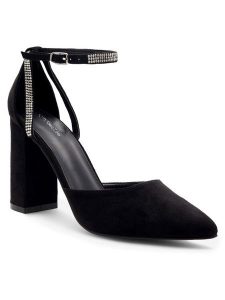 DeeZee Czółenka LISA KL-HT4587-21 Czarny. Czarne czółenka DeeZee, bez wzorów, z materiału, bez obcasa, bez zapięcia. Za 129,99 zł.