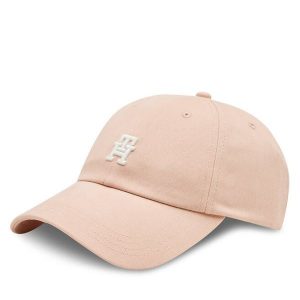 Czapka z daszkiem Tommy Hilfiger. Czerwone czapki TOMMY HILFIGER, bez wzorów. Za 119,99 zł.