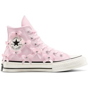 Buty sportowe Converse Chuck 70 Bows Studs. Czerwone trampki Converse, bez wzorów, bez zapięcia. Za 490,00 zł.