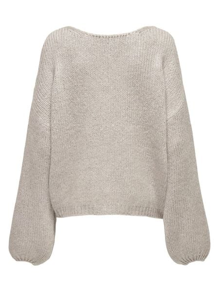 JDY Sweter "Dydinea" w kolorze beżowym rozmiar: L. Brązowe swetry oversize JDY, l, bez wzorów, bez ramiączek. Za 83,62 zł.