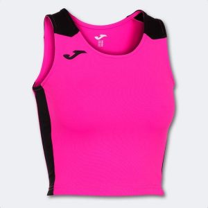 Tank top do biegania damski Joma Record II Crop top. Czarne topy JOMA, s, bez wzorów, sportowe, bez kołnierzyka, bez ramiączek. Za 116,15 zł.