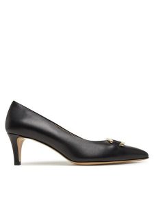 Aigner Czółenka Madonna 8A 1251260 Czarny. Czarne czółenka Aigner, bez wzorów, ze skóry, bez obcasa, bez zapięcia. Za 759,99 zł.