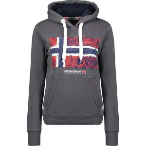 Geographical Norway Bluza "Gpalm" w kolorze antracytowym rozmiar: L. Czarne bluzy Geographical Norway, l, bez wzorów, z bawełny, z kapturem. Za 105,38 zł.
