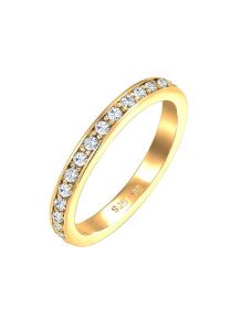 Elli Damska obrączka Memoire z kryształami w srebrze próby 925 Sterling Silver Pierścionki 1 ct Damski. Szare pierścionki Elli, srebrne. Za 218,99 zł.