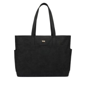 Torebka Roxy. Czarne shopper bag Roxy, bez wzorów, bez dodatków. Za 179,99 zł.