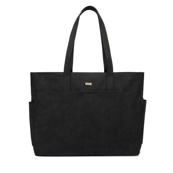 Torebka Roxy. Czarne shopper bag Roxy, bez wzorów, bez dodatków. Za 179,99 zł.