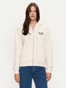 Tommy Hilfiger Bluza WW0WW43572 Écru Regular Fit. Bluzy TOMMY HILFIGER, l, bez wzorów, z bawełny, bez kaptura. Za 369,99 zł.
