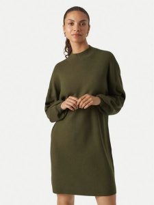 Vero Moda Sukienka dzianinowa Nancy 10249116 Zielony Relaxed Fit. Zielone kombinezony Vero Moda, l, bez wzorów, z dzianiny, bez kołnierzyka, bez ramiączek. Za 219,99 zł.
