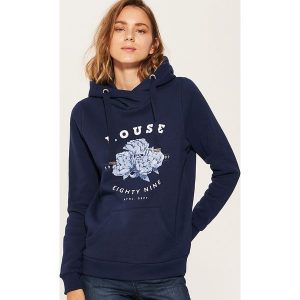 Bluza z kapturem - Granatowy. Bluzy marki 4f. Za 79,99 zł.