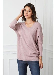 Joséfine Sweter "Beder" w kolorze jasnoróżowym rozmiar: XL. Różowe swetry oversize Joséfine, xl, bez wzorów, z kaszmiru, bez ramiączek. Za 206,91 zł.