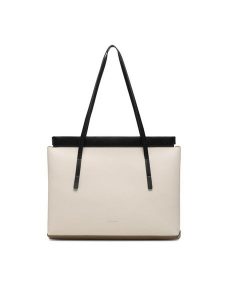 Gino Rossi Torebka NARNI-CS9463 Beżowy. Brązowe shopper bag Gino Rossi, bez wzorów, z materiału, bez dodatków. Za 334,99 zł.