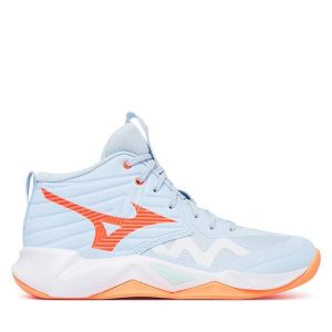 Buty halowe Mizuno. Niebieskie buty sportowe Mizuno, bez wzorów, bez zapięcia, mizuno wave. Za 489,99 zł.